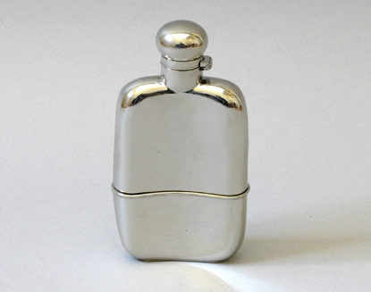 Walker and Hall Silver Hip Flask