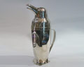 silver plated penguin cocktail shaker