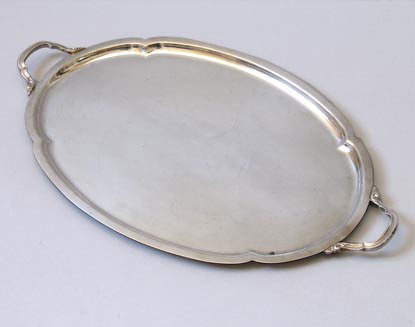 Silver Plate Tray by Cross Arrows